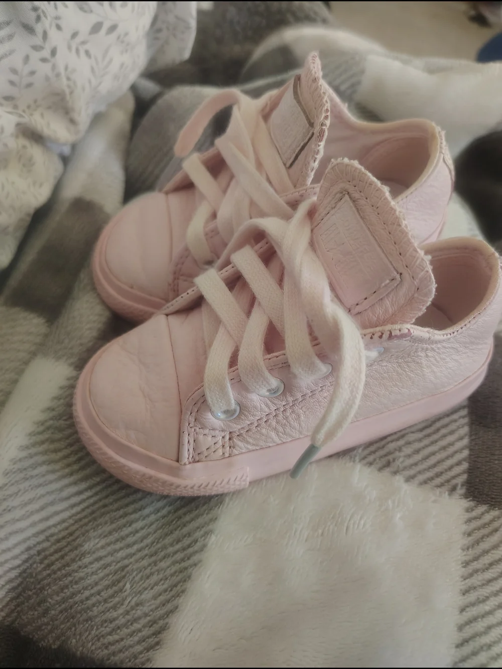 Kids Pink Leather Sneakers – Casual Everyday Shoes